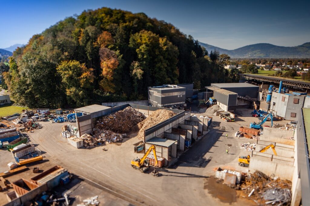 loacker, recycling, aerial view